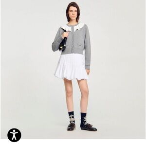 Sandro CARDIGAN WITH CONTRAST COLLAR